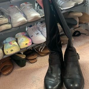 Black Knee High Boots